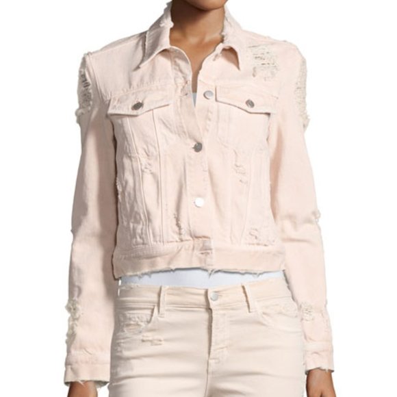 light pink denim jacket